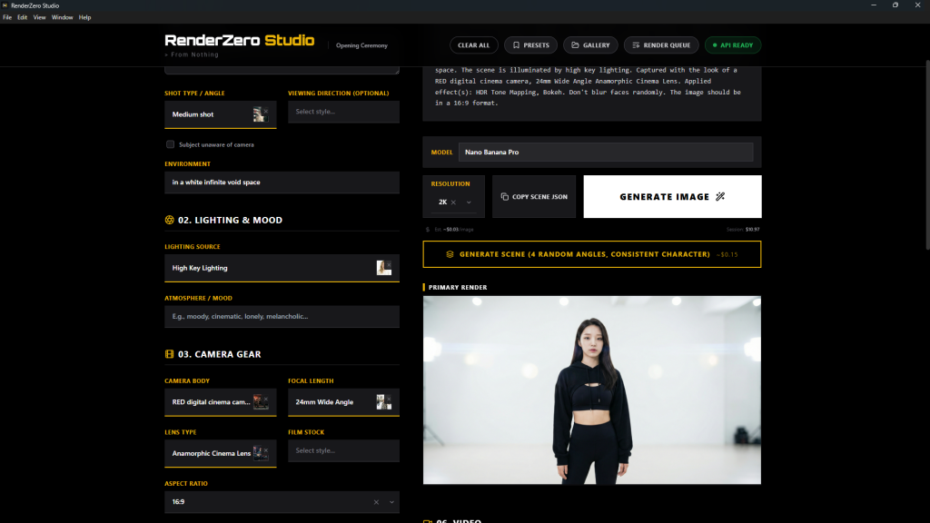 RenderZero Studio – AI Image and Video Generation